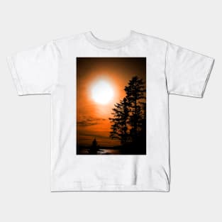 Sunset Long Beach Tofino Vancouver Island Canada Kids T-Shirt